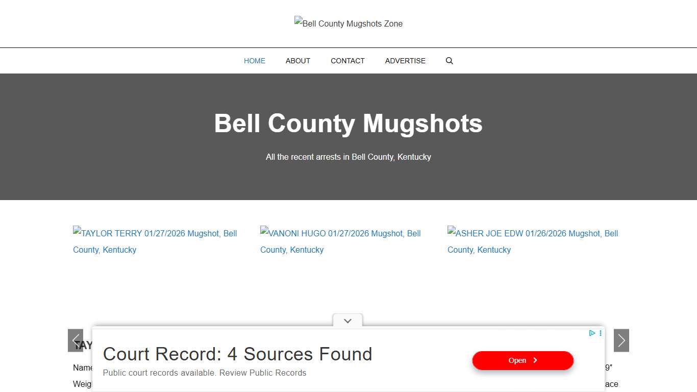 Bell County Mugshots Zone